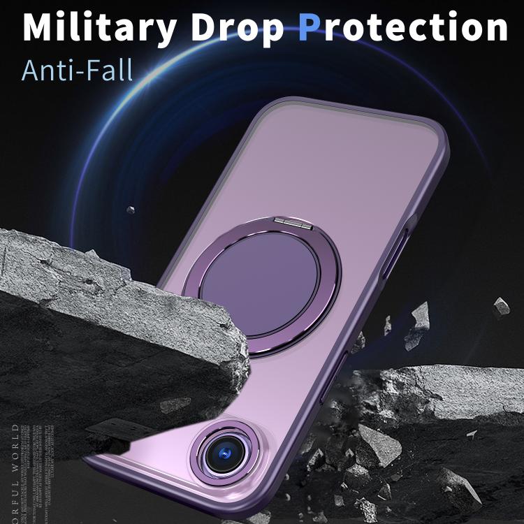 For iPhone Air Kalebol 360-degree Rotating MagSafe Magnetic Holder Phone Case(Purple) by Kalebol