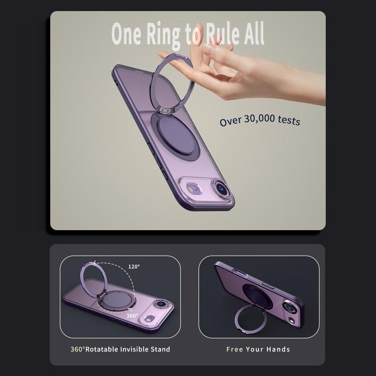 For iPhone Air Kalebol 360-degree Rotating MagSafe Magnetic Holder Phone Case(Purple) by Kalebol