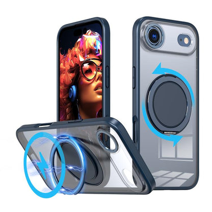 For iPhone Air Kalebol 360-degree Rotating MagSafe Magnetic Holder Phone Case(Blue) by Kalebol
