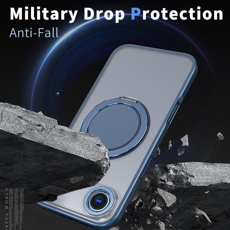 For iPhone Air Kalebol 360-degree Rotating MagSafe Magnetic Holder Phone Case(Blue) by Kalebol