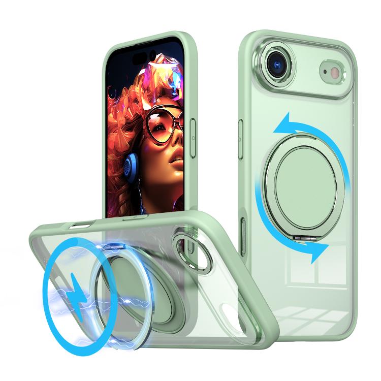 For iPhone Air Kalebol 360-degree Rotating MagSafe Magnetic Holder Phone Case(Avocado Green) by Kalebol