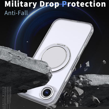 For iPhone Air Kalebol 360-degree Rotating MagSafe Magnetic Holder Phone Case(Transparent) by Kalebol