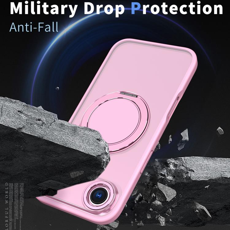 For iPhone Air Kalebol 360-degree Rotating MagSafe Magnetic Holder Phone Case(Pink) by Kalebol