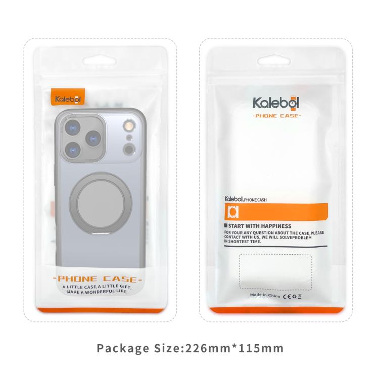 For iPhone 17 Pro Kalebol 360-degree Rotating MagSafe Magnetic Holder Phone Case(Titanium Grey) by Kalebol