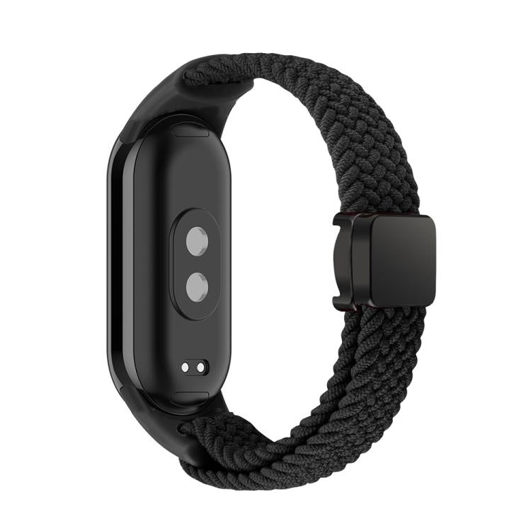 For Xiaomi Smart Band 10 / 9 / 8 xDfind Nylon Braided Loop Magnetic Buckle Watch Band(Black) by xDfind