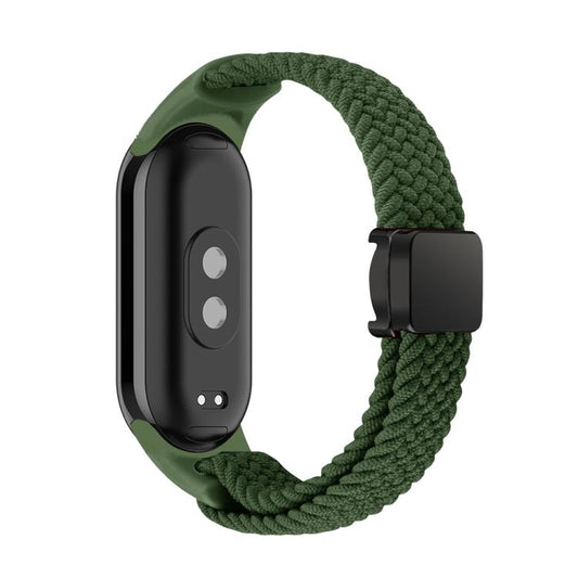 For Xiaomi Smart Band 10 / 9 / 8 xDfind Nylon Braided Loop Magnetic Buckle Watch Band(Green) by xDfind