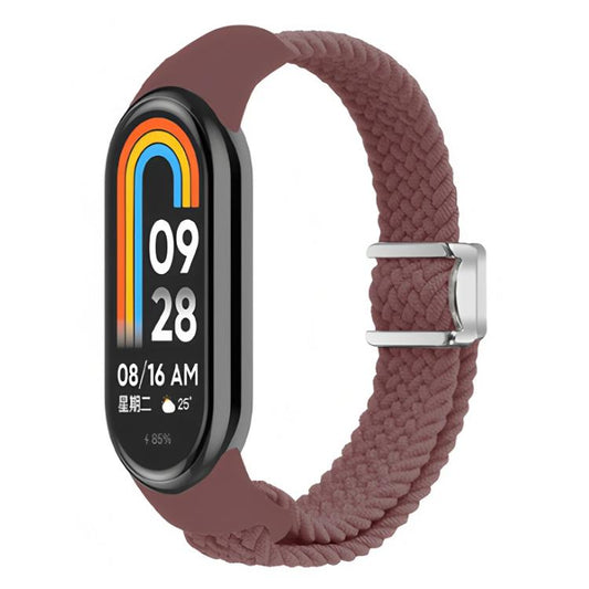 For Xiaomi Smart Band 10 / 9 / 8 xDfind Nylon Braided Loop Magnetic Buckle Watch Band(Smoky Purple) by xDfind