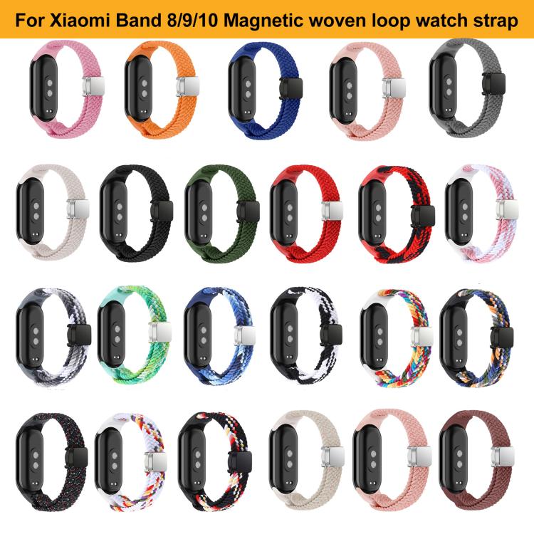 For Xiaomi Smart Band 10 / 9 / 8 xDfind Nylon Braided Loop Magnetic Buckle Watch Band(Denim) by xDfind