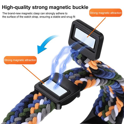 For Xiaomi Smart Band 10 / 9 / 8 xDfind Nylon Braided Loop Magnetic Buckle Watch Band(Starlight) by xDfind