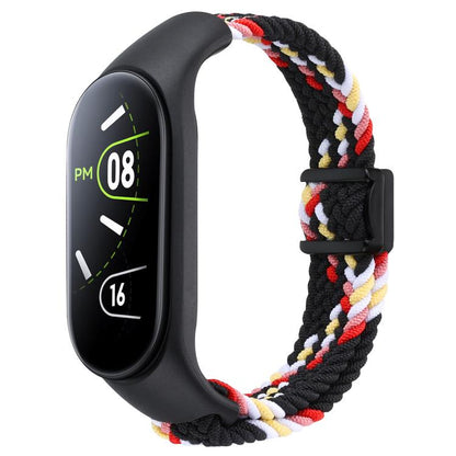 For Xiaomi Mi Band 7 / 6 / 5 / 4 / 3 xDfind Watch Cover Integrated Braided Loop Magnetic Buckle Watch Band(Black Rainbow) by xDfind