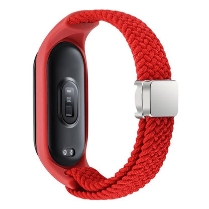 For Xiaomi Mi Band 7 / 6 / 5 / 4 / 3 xDfind Watch Cover Integrated Braided Loop Magnetic Buckle Watch Band(Red) by xDfind