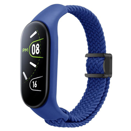 For Xiaomi Mi Band 7 / 6 / 5 / 4 / 3 xDfind Watch Cover Integrated Braided Loop Magnetic Buckle Watch Band(Blue) by xDfind