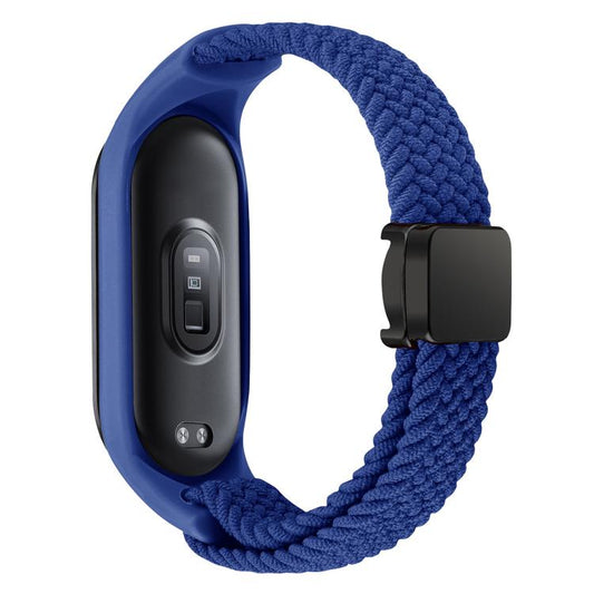 For Xiaomi Mi Band 7 / 6 / 5 / 4 / 3 xDfind Watch Cover Integrated Braided Loop Magnetic Buckle Watch Band(Blue) by xDfind