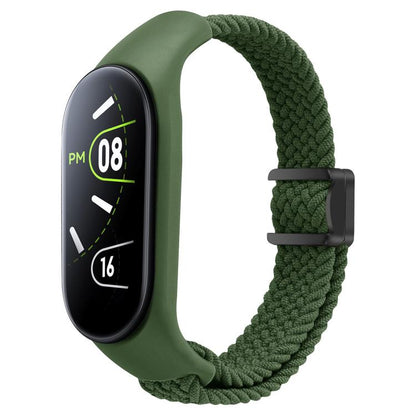 For Xiaomi Mi Band 7 / 6 / 5 / 4 / 3 xDfind Watch Cover Integrated Braided Loop Magnetic Buckle Watch Band(Green) by xDfind