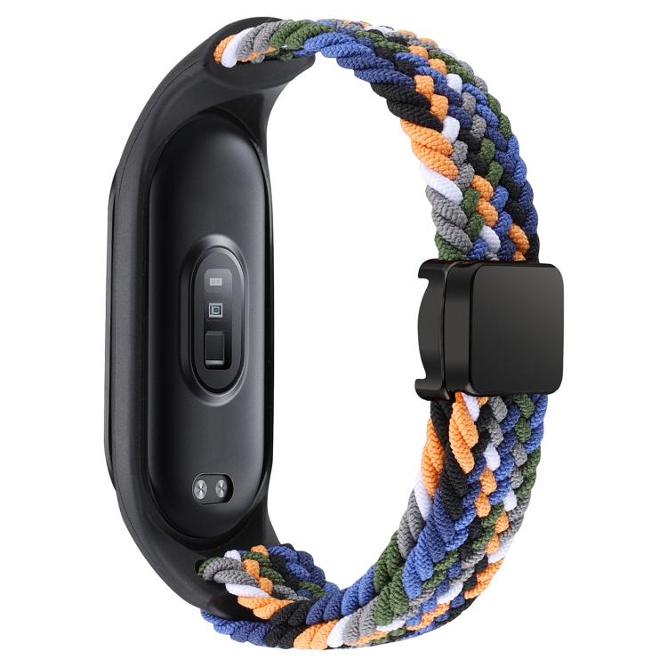 For Xiaomi Mi Band 7 / 6 / 5 / 4 / 3 xDfind Watch Cover Integrated Braided Loop Magnetic Buckle Watch Band(Denim) by xDfind
