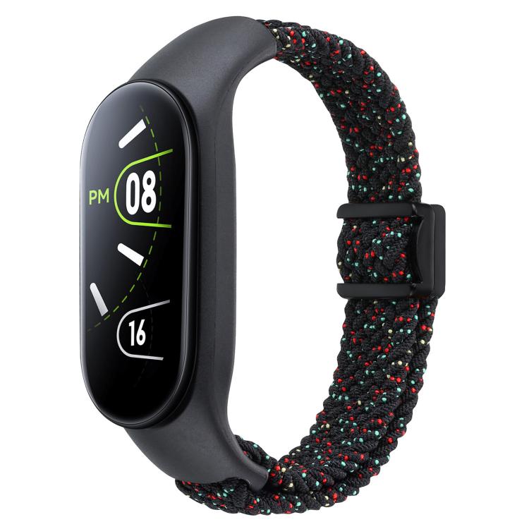 For Xiaomi Mi Band 7 / 6 / 5 / 4 / 3 xDfind Watch Cover Integrated Braided Loop Magnetic Buckle Watch Band(Starlight Black) by xDfind