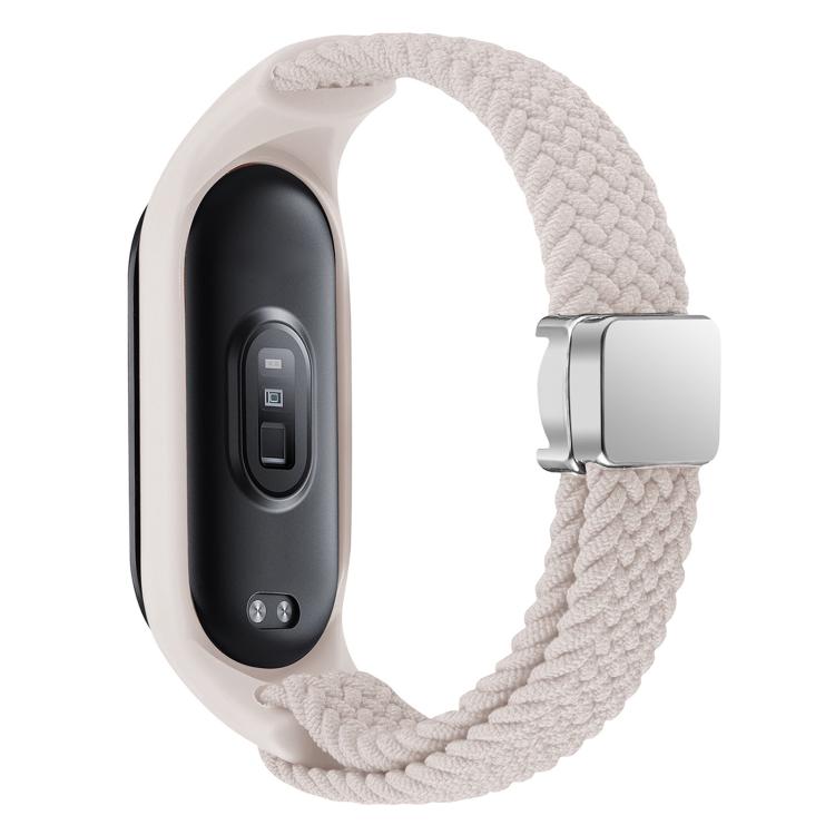 For Xiaomi Mi Band 7 / 6 / 5 / 4 / 3 xDfind Watch Cover Integrated Braided Loop Magnetic Buckle Watch Band(Starlight) by xDfind