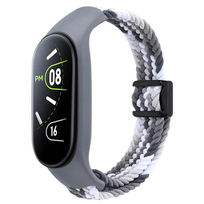 For Xiaomi Mi Band 7 / 6 / 5 / 4 / 3 xDfind Watch Cover Integrated Braided Loop Magnetic Buckle Watch Band(Colorful Black) by xDfind