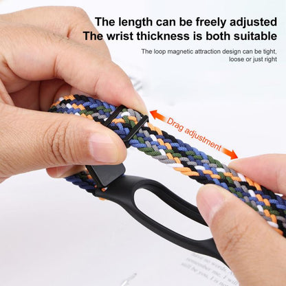 For Xiaomi Mi Band 7 / 6 / 5 / 4 / 3 xDfind Watch Cover Integrated Braided Loop Magnetic Buckle Watch Band(Colorful Black) by xDfind