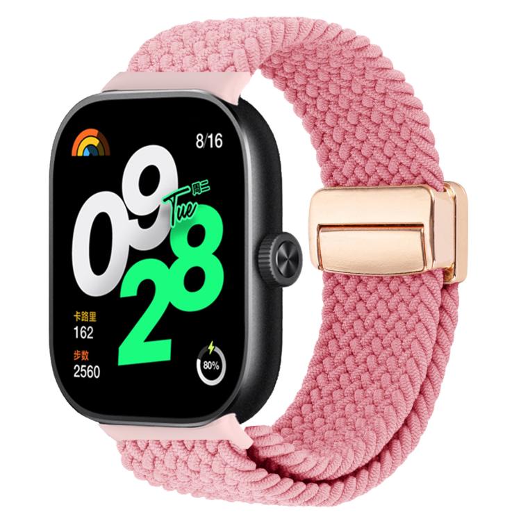 For Xiaomi Band 9 Pro/8 Pro/Redmi Watch 6/5/4 xDfind Magnetic Buckle Nylon Braid Loop Watch Band(Pink Sand) by xDfind