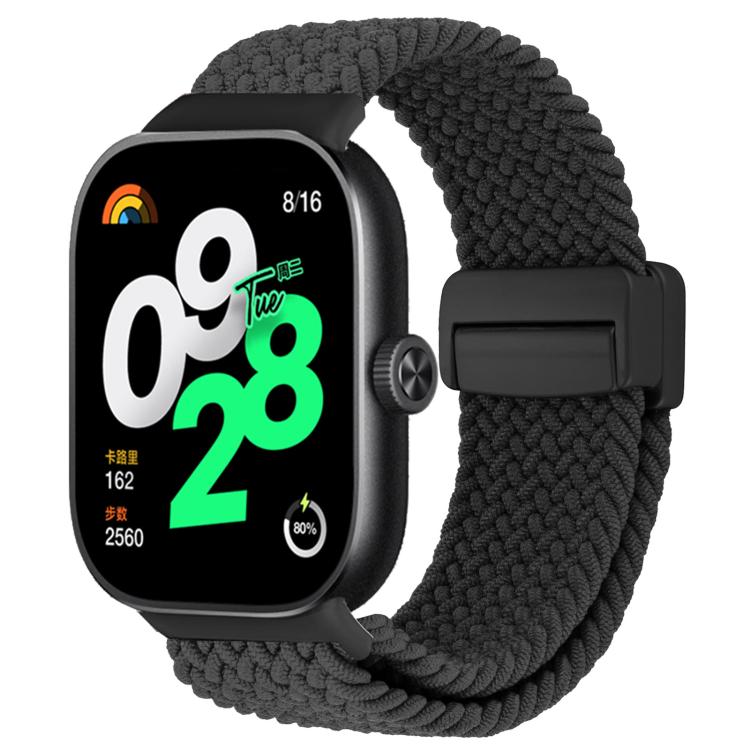 For Xiaomi Band 9 Pro/8 Pro/Redmi Watch 6/5/4 xDfind Magnetic Buckle Nylon Braid Loop Watch Band(Black) by xDfind