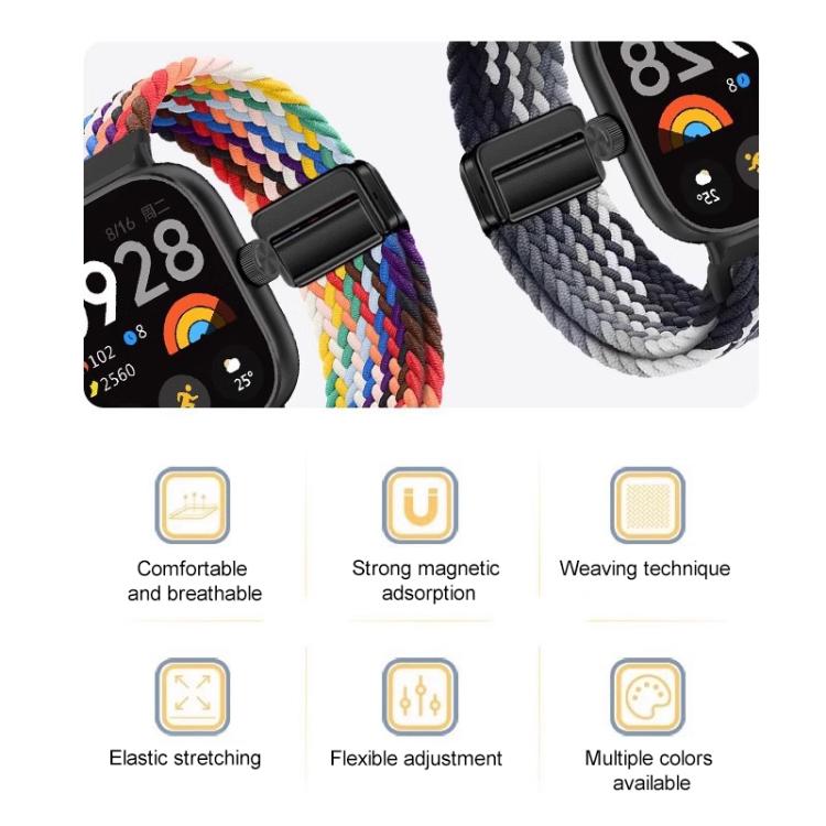 For Xiaomi Band 9 Pro/8 Pro/Redmi Watch 6/5/4 xDfind Magnetic Buckle Nylon Braid Loop Watch Band(Denim Color) by xDfind