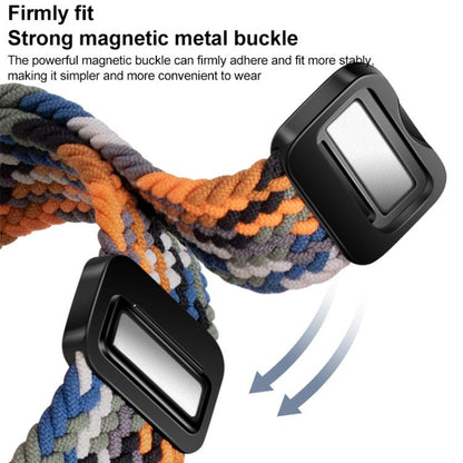 For Xiaomi Band 9 Pro/8 Pro/Redmi Watch 6/5/4 xDfind Magnetic Buckle Nylon Braid Loop Watch Band(Rainbow) by xDfind