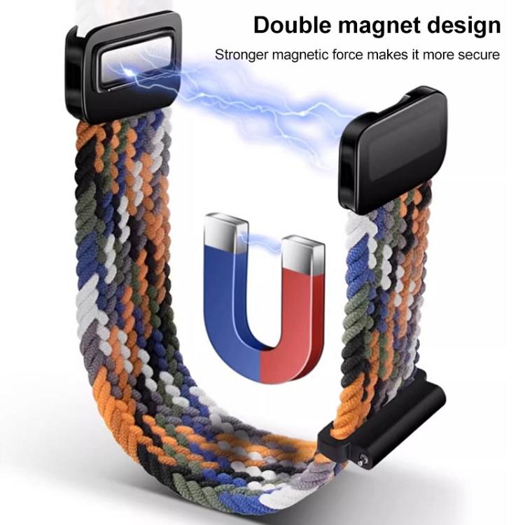 For Xiaomi Band 9 Pro/8 Pro/Redmi Watch 6/5/4 xDfind Magnetic Buckle Nylon Braid Loop Watch Band(Black) by xDfind