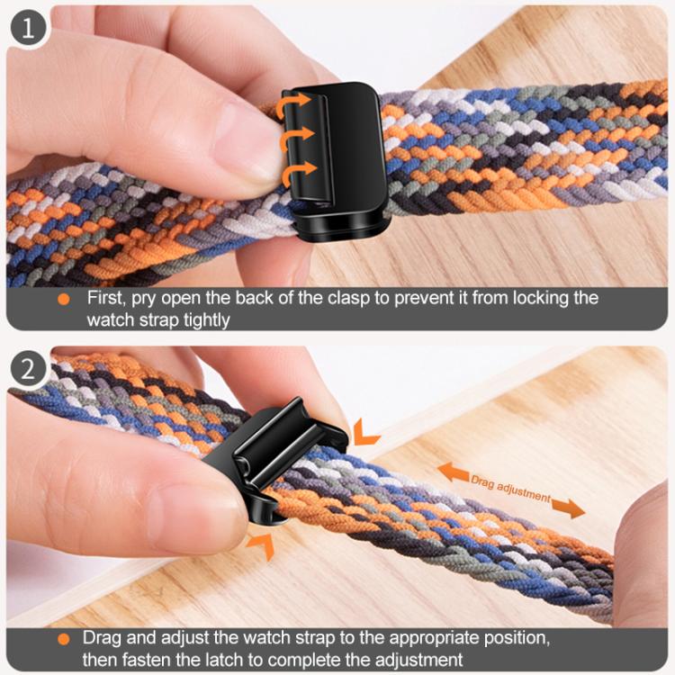 For Xiaomi Band 9 Pro/8 Pro/Redmi Watch 6/5/4 xDfind Magnetic Buckle Nylon Braid Loop Watch Band(Dazzling Black) by xDfind