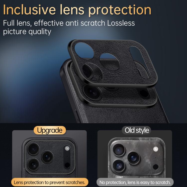 For iPhone 17 Pro SULADA Shockproof TPU Hybrid Handmade Leather Phone Case(Brown) by SULADA