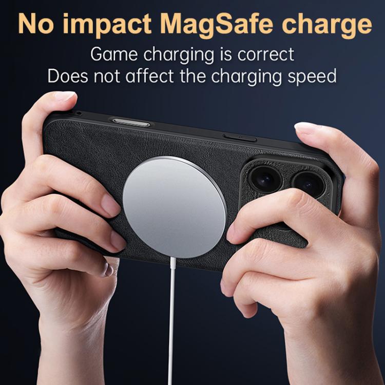 For iPhone 17 SULADA Shockproof TPU Hybrid Handmade Leather Phone Case(Black) by SULADA