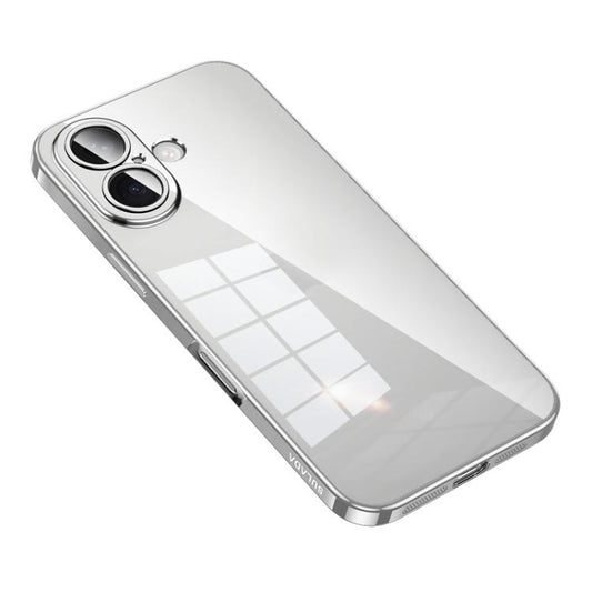 For iPhone 17 SULADA Shine Through Series Plating TPU Transparent Phone Case(Silver) by SULADA
