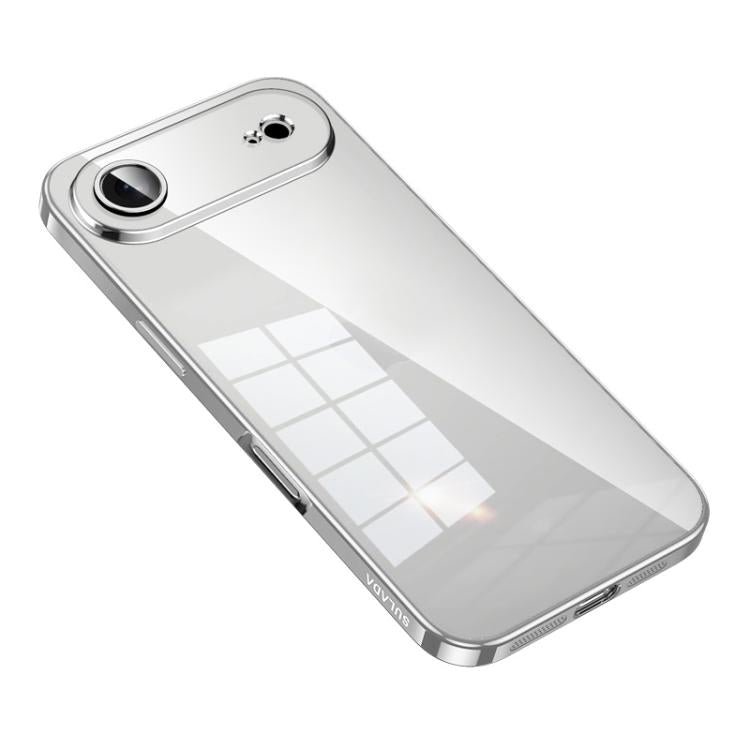 For iPhone Air SULADA Shine Through Series Plating TPU Transparent Phone Case(Silver) by SULADA