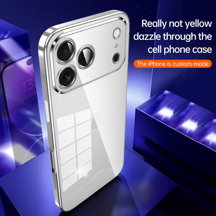 For iPhone Air SULADA Shine Through Series Plating TPU Transparent Phone Case(Silver) by SULADA