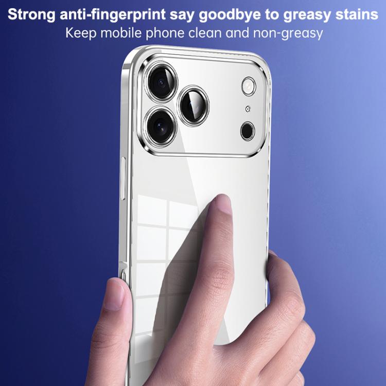 For iPhone Air SULADA Shine Through Series Plating TPU Transparent Phone Case(Silver) by SULADA