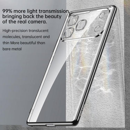 For iPhone 17 Pro Max SULADA Shine Through Series Plating TPU Transparent Phone Case(Silver) by SULADA