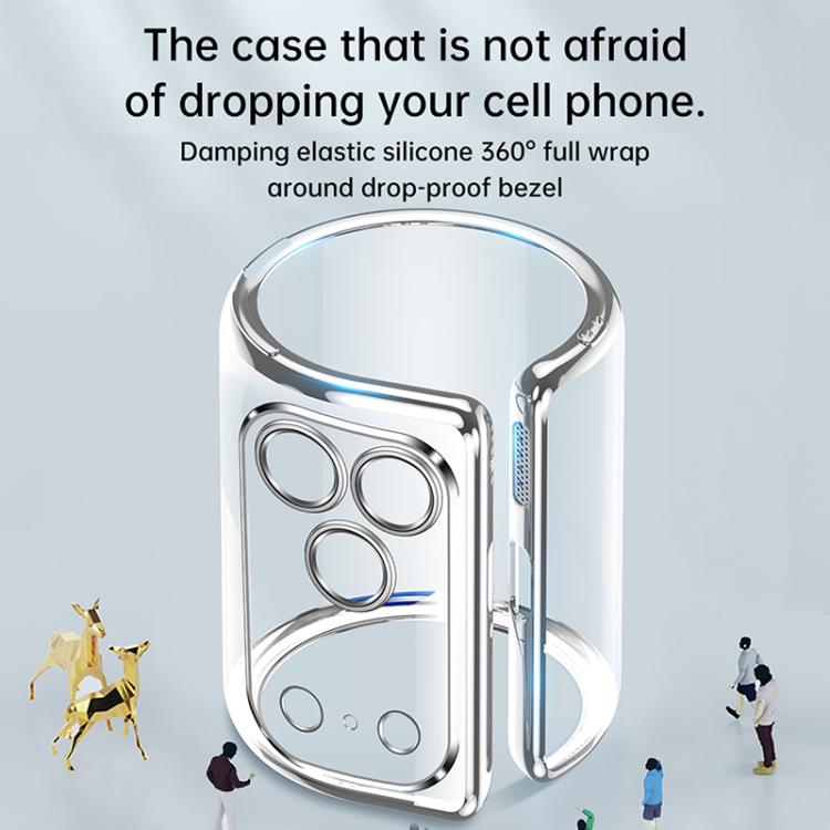 For iPhone Air SULADA Shine Through Series Plating TPU Transparent Phone Case(Orange) by SULADA