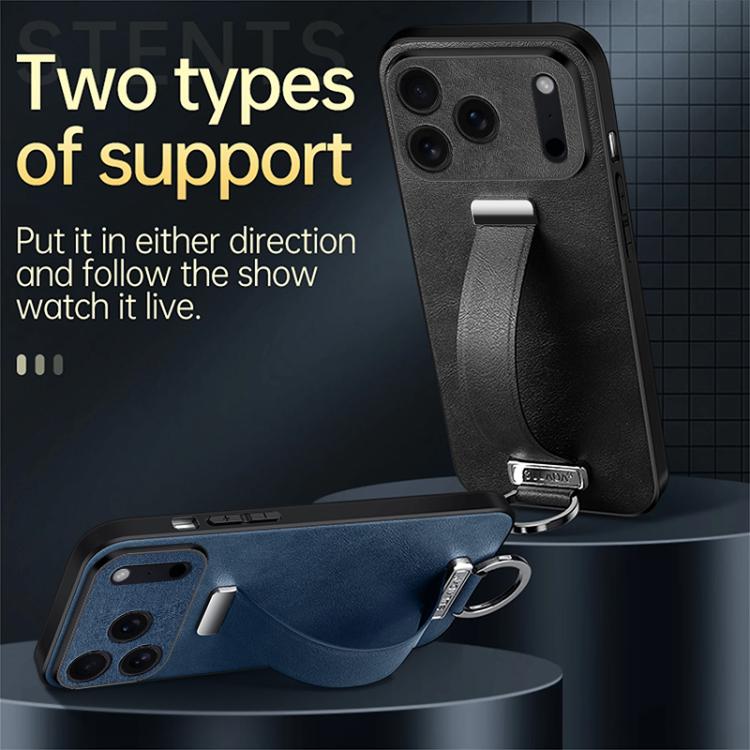 For iPhone 17 Pro Max SULADA Tide Cool Series PC Hybrid Leather Texture Skin Feel Phone Case(Blue) by SULADA