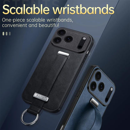 For iPhone 17 Pro SULADA Tide Cool Series PC Hybrid Leather Texture Skin Feel Phone Case(Black) by SULADA