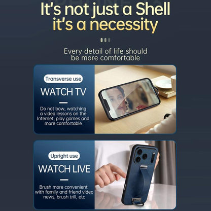 For iPhone 17 Pro SULADA Tide Cool Series PC Hybrid Leather Texture Skin Feel Phone Case(Orange) by SULADA