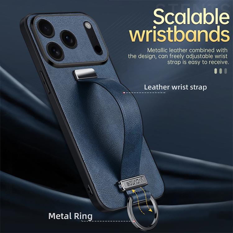 For iPhone Air SULADA Tide Cool Series PC Hybrid Leather Texture Skin Feel Phone Case(Black) by SULADA