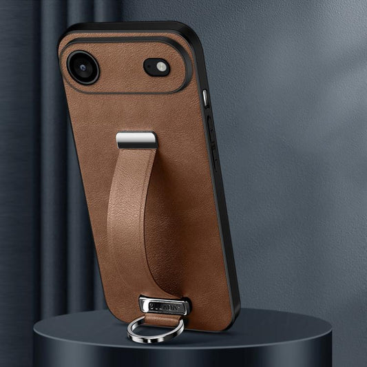 For iPhone Air SULADA Tide Cool Series PC Hybrid Leather Texture Skin Feel Phone Case(Brown) by SULADA