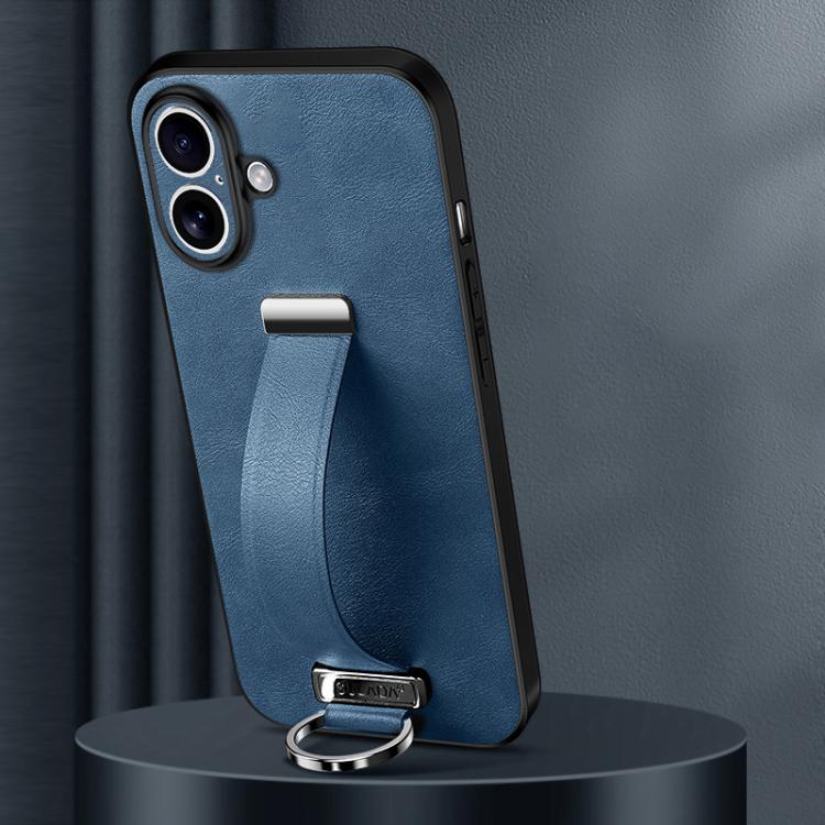 For iPhone 17 SULADA Tide Cool Series PC Hybrid Leather Texture Skin Feel Phone Case(Blue) by SULADA