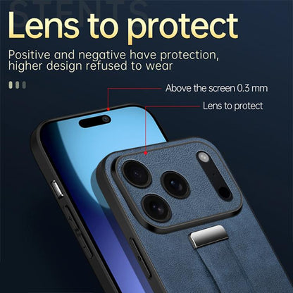 For iPhone 17 SULADA Tide Cool Series PC Hybrid Leather Texture Skin Feel Phone Case(Blue) by SULADA