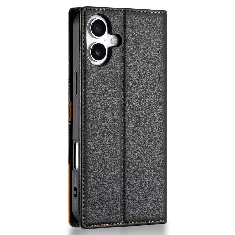 For iPhone 17 N.BEKUS P3 RFID Stitching Magnetic Flip Leather Phone Case(Black) by N.BEKUS