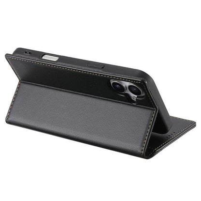 For iPhone 17 N.BEKUS P3 RFID Stitching Magnetic Flip Leather Phone Case(Black) by N.BEKUS