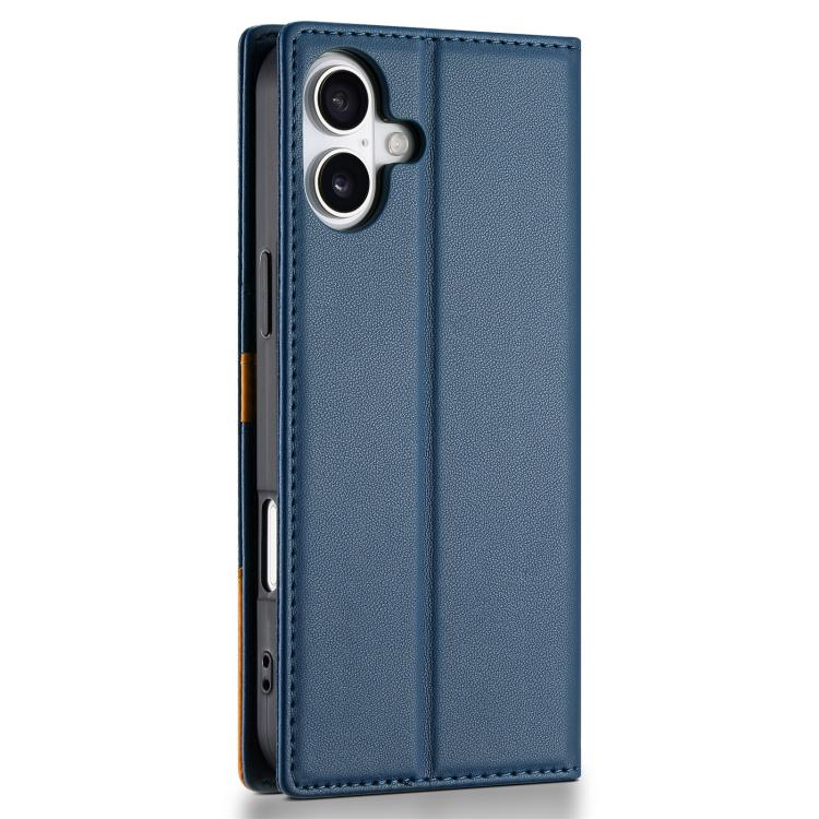 For iPhone 17 N.BEKUS P3 RFID Stitching Magnetic Flip Leather Phone Case(Blue) by N.BEKUS