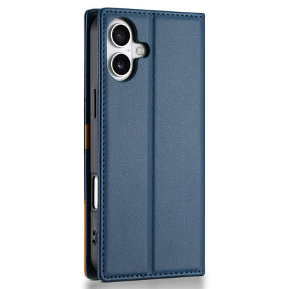 For iPhone 17 N.BEKUS P3 RFID Stitching Magnetic Flip Leather Phone Case(Blue) by N.BEKUS