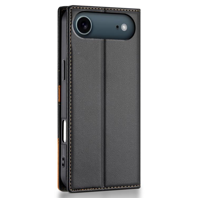 For iPhone Air N.BEKUS P3 RFID Stitching Magnetic Flip Leather Phone Case(Black) by N.BEKUS