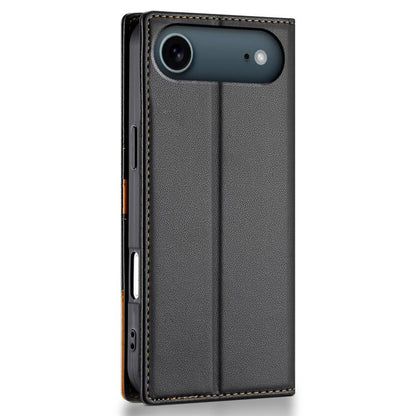 For iPhone Air N.BEKUS P3 RFID Stitching Magnetic Flip Leather Phone Case(Black) by N.BEKUS